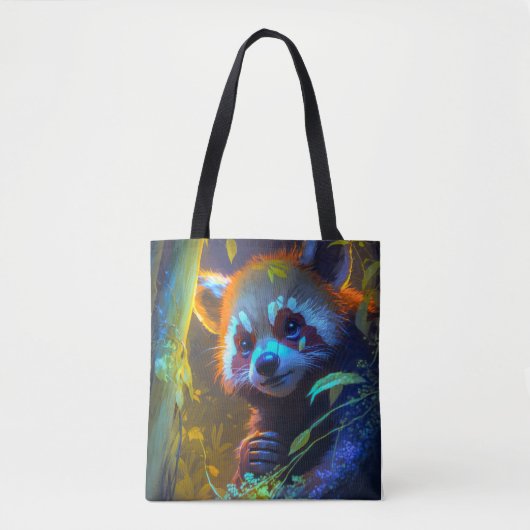 Tote Bag Red Panda Animal Portrait Peinture Faune Gratuit (Devant)