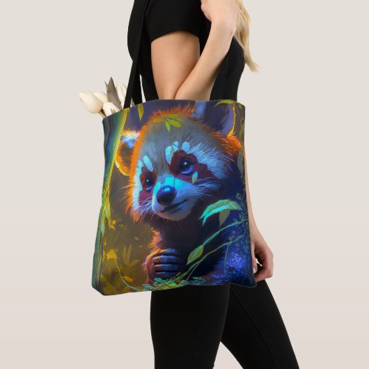 Tote Bag Red Panda Animal Portrait Peinture Faune Gratuit (De près)