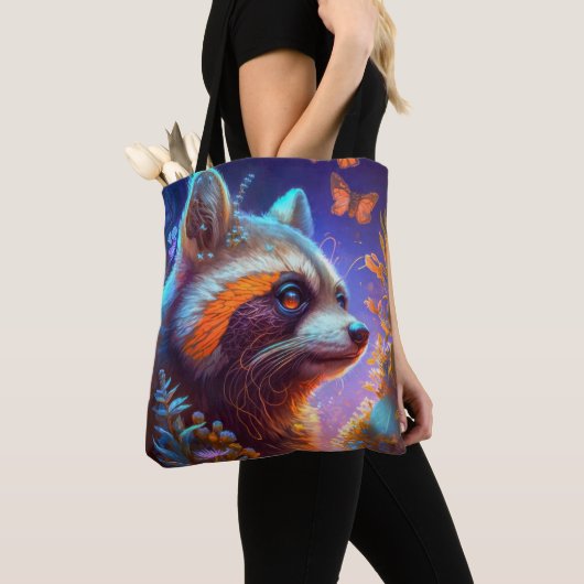 Tote Bag Red Panda Animal Portrait Peinture Faune Gratuit (De près)