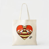 Tote Bag Red Panda Coeur d'amour (Devant)