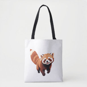 Tote Bag Red Panda Joyeux Joueur Fun Jumping Dans La Joie D