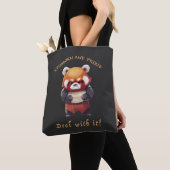 Tote Bag Red Panda têtu Devoir Avec Elle Mignonne Adorable  (De près)