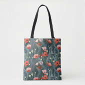 Tote Bag Red Poppy Meadow (Devant)