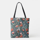 Tote Bag Red Poppy Meadow (Dos)