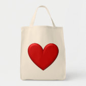 Tote Bag Red Puffy Heart (Devant)