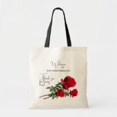 Tote Bag Red Roses Mariage Bienvenue Hôtes Hotel (Devant)