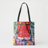 Tote Bag Red Trendy Noël Père Noël Pants Cadeau & Traitemen (Devant)