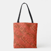 Tote Bag Red Whimsical Geometric Abstract (Dos)