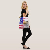 Tote Bag Red, White, Blue Stars & Stripes USA Drapeau, Patr (Sur le modèle)
