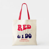 Tote Bag Red White I Do American Retro Bachelorte Party (Dos)