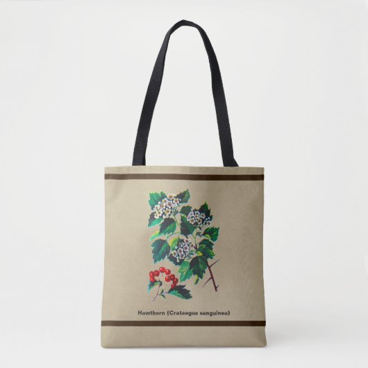 Tote Bag Redhaw Hawthorn sur vieux papier (Devant)