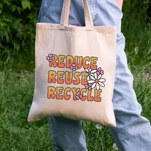 Tote Bag Reduce, Reuse, Recycle | Positive Social massage
