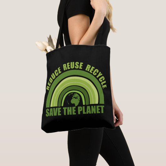 Tote Bag Réduire la réutilisation du recyclage (De près)
