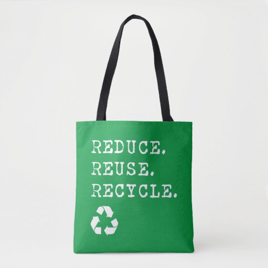 Tote Bag Réduire la réutilisation du recyclage (Devant)