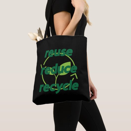 Tote Bag Réduire la réutilisation du recyclage (De près)