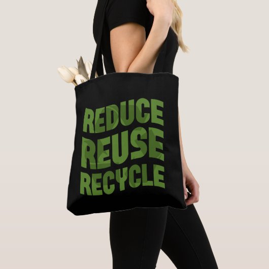 Tote Bag Réduire la réutilisation du recyclage (De près)