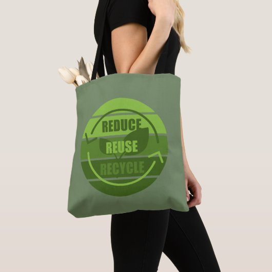 Tote Bag Réduire la réutilisation du recyclage (De près)