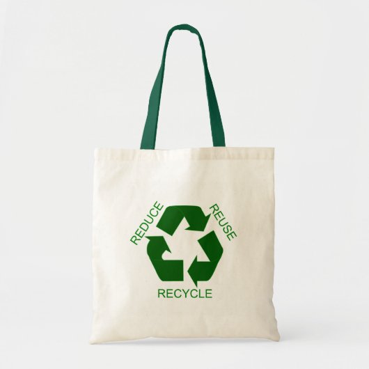 Tote Bag Réduisez, réutilisez, réutilisez (Devant)