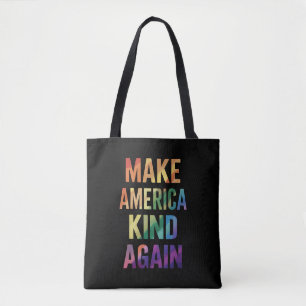 Tote Bag Refaire l'Amérique Gentille à Nouveau Arc-en-ciel 