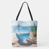 Tote Bag Reflet de l'océan dans une boule de lentille (Dos)
