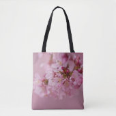 Tote Bag Reflets Rose Pâle des Fleurs de Cerisier Sakura (Devant)