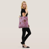 Tote Bag Reflets Rose Pâle des Fleurs de Cerisier Sakura (Sur le modèle)