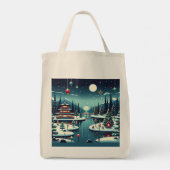 Tote Bag Réflexions de Yuletide dans l'est (Dos)