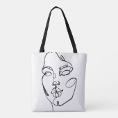 Tote Bag Réflexions linéaires - Face (Dos)