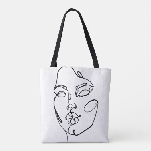 Tote Bag Réflexions linéaires - Face (Dos)