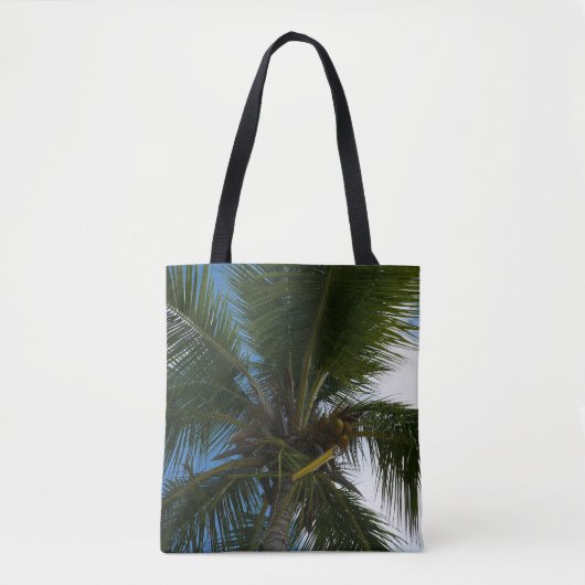 Tote Bag Regard sur le palmier à coco Nature tropicale (Devant)