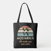 Tote Bag Règles amusantes de Zodiac Aquarius (Dos)