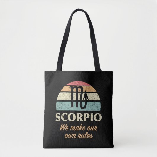 Tote Bag Règles amusantes de Zodiac Scorpio (Devant)