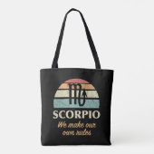 Tote Bag Règles amusantes de Zodiac Scorpio (Dos)