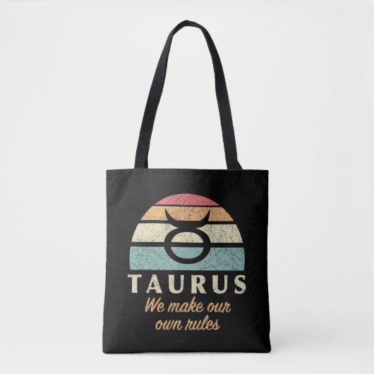 Tote Bag Règles de Zodiac de Taurus drôle (Devant)