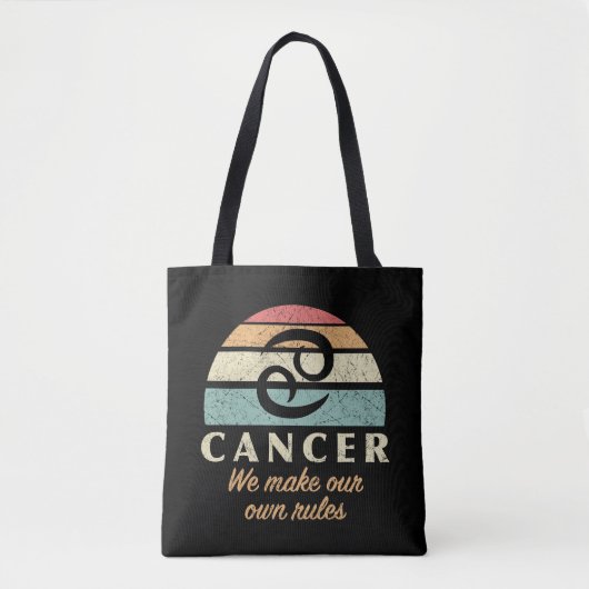 Tote Bag Règles de zodiaque du cancer amusant (Devant)