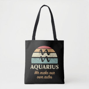 Tote Bag Règles drôles du zodiaque Verseau