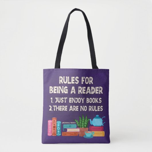 Tote Bag Règles pour être lecteur (Devant)