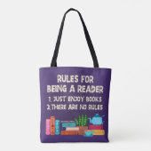 Tote Bag Règles pour être lecteur (Dos)