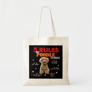 Tote Bag Règles Pour Les Propriétaires De Poodles