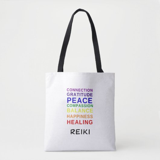 Tote Bag Reiki Chakra couleurs Fourre-tout (Devant)