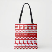 Tote Bag Reindeer d'impression nordique personnalisé (Devant)