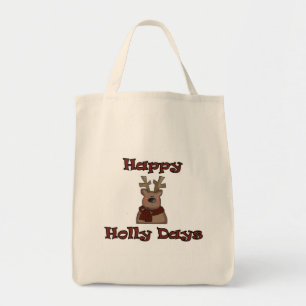 Tote Bag Reindeer Holly Days Tshirts et cadeaux