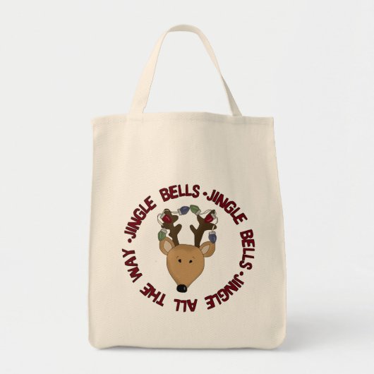 Tote Bag Reindeer Jingle Bells Tshirts et cadeaux (Devant)