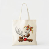 Tote Bag Reindeer Puzzled drôle Caractère de Noël (Devant)