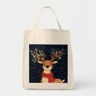 Tote Bag Reindeer Starry Noël Twinkle soir