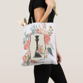 Tote Bag Reine | Amoureux des échecs | Échecs floraux (De près)