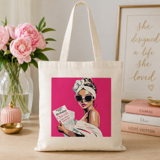 Tote Bag Reine d'anniversaire tendance personnalisée
