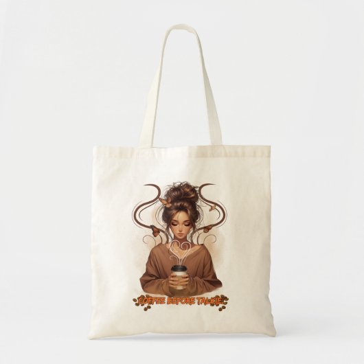 Tote Bag Reine de la caféine (Devant)