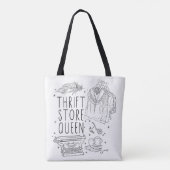 Tote Bag Reine de magasin d'occasions (Dos)