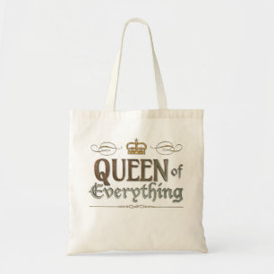 Tote Bag REINE de tout - Grand Couronne royale médiévale